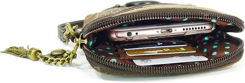 Vista 2 de Chala - Bolsa cruzada de piel sintética multicolor con correa ajustable para teléfono celular
