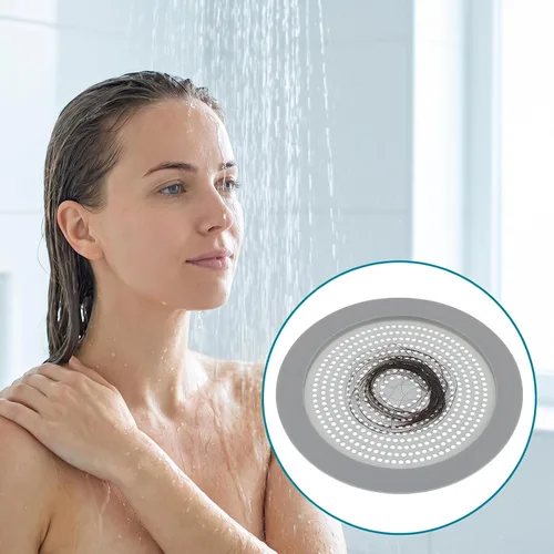 Vista 6 de 1 unids Flat Shower Drain Catcher Hair Catcher Shower Drain Cover