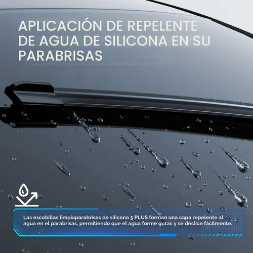 Vista 2 de 5 PLUS® Limpiaparabrisas de silicona de 15+15 pulgadas de repuesto para JEEP Wrangler 2017 2016 2015 2014 2013 2012 2011 2010 2009 2008 2007