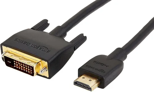 Vista 10 de Amazon Basics Cable Adaptador HDMI-A a DVI (Macho) Bidireccional 1080P, Chapado en Oro, 0.9 m/3 pies, Paquete de 10, Negro