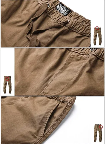 Vista 4 de Match Pantalones deportivos de tela de algodón para hombre
