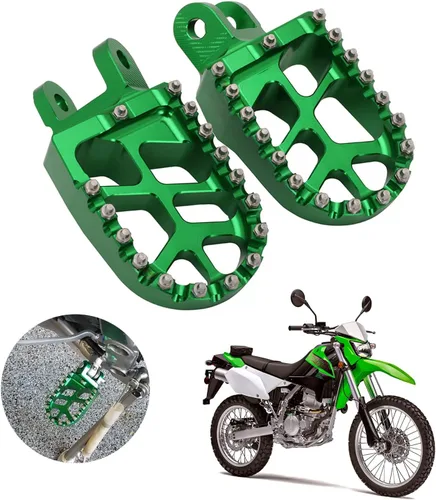Vista 9 de AnXin Estriberas Reposapiés Pedales de Pie Apoyos CNC MX para KLX300 KLX300R KLX300SM 97-07 20-24 KLX250 06-20 KLX250S 09-14 KLX250R 94-96 KLX650