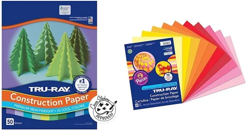 Vista 14 de Tru-Ray Papel de construcción P103031, 10 colores clásicos, 9 x 12 pulgadas, 50 hojas