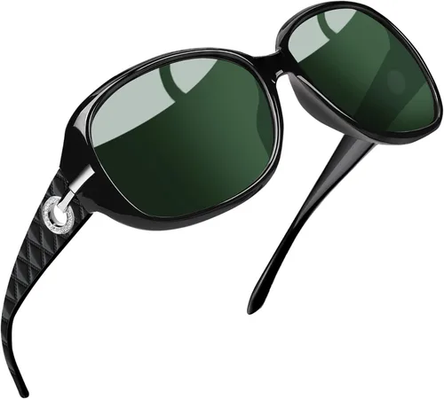 Vista 15 de Joopin Oversized Rectangle Sunglasses UV400 Protection Shades for Women Negro