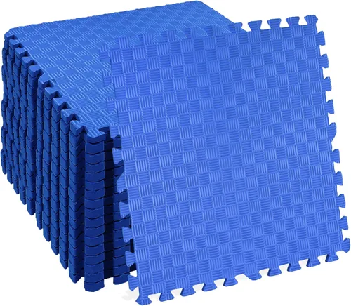 Vista 29 de BalanceFrom Tapete de ejercicio tipo rompecabezas con baldosas entrelazadas de espuma EVA para MMA – Ejercicio – Una pulgada de grosor, 24 pies