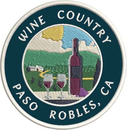 Vista 7 de Vinyard - Wine Country - Paso Robles, California 3.5 pulgadas bordado DIY hierro o coser parches decorativos vacaciones aventura tema novedad