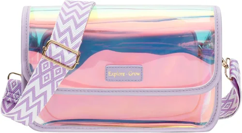 Vista 16 de PACKISM Bolsa transparente para eventos de estadio – Monederos pequeños transparentes para mujer, bolsa bandolera para conciertos y eventos