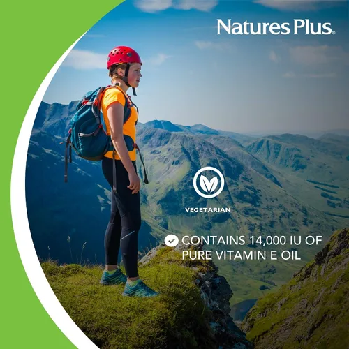 Vista 3 de NaturesPlus Aceite líquido de vitamina E 14,000 UI - 0.5 fl oz - Hidrata la cara y la piel, reduce las manchas marrones, fortalece las uñas