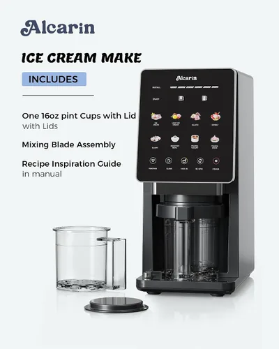 Vista 2 de Alcarin Máquina para hacer helados con 1 pinta (no congelador), máquina