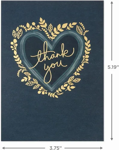 Vista 3 de Hallmark Tarjetas de agradecimiento a granel, paquete surtido de 48 (corazones y flores de aluminio)