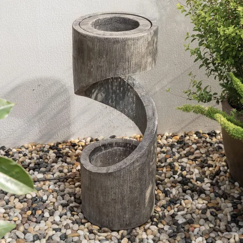 Vista 2 de Glitzhome - Fuente de agua con luz LED para exteriores