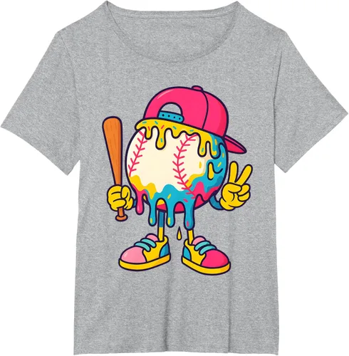 Vista 23 de Camiseta de béisbol Ice Cream Drip Youth Back To School Baseball Stuff