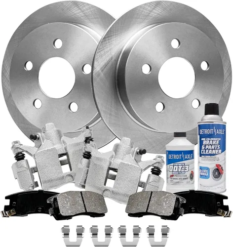 Vista 70 de Detroit Axle - Rotores de freno para Ford Mustang 2015 2016 2017 2018 2019 2020 2021 2022 2023 Rotores de freno de disco 2016 2017 2018 2019