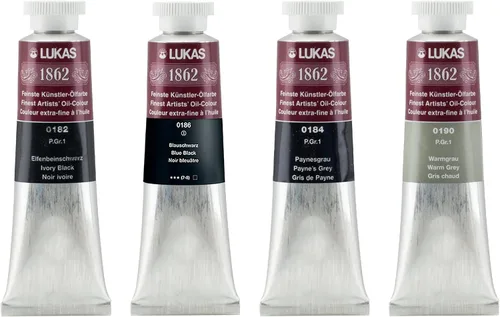 Vista 12 de Lukas 1862 Pintura al Óleo para Artistas Profesionales - Colores Tierra Amarillentos, 37 mL - Juego de 4 - Destacada Resistencia a la Luz, Sin