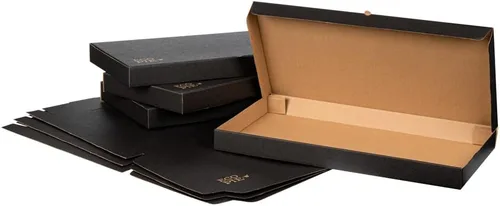 Vista 160 de Restaurantware - Cajas para pizza, 50 unidades, 14 x 7 x 1.5 pulgadas, embalaje de papel de cartón corrugado con bloqueo de pestañas, resistente a