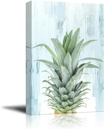 Vista 29 de Wall26 - Lienzo decorativo para pared (12.0 x 18.0 in), diseño de cactus sobre fondo azul