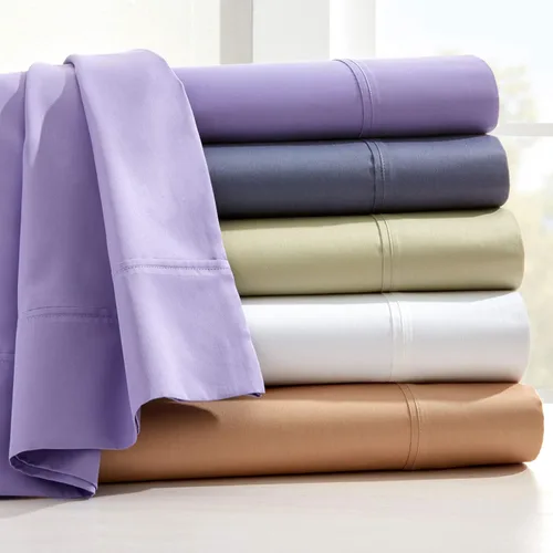 Vista 4 de BrylaneHome Bed Tite - Juego de sábanas de 500 hilos, tamaño matrimonial, color gris
