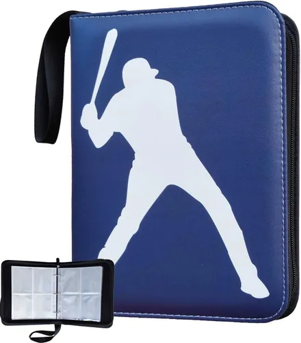 Vista 7 de Carpeta de tarjetas de béisbol Álbumes de tarjetas comerciales: Se adapta a 400 tarjetas con 50 fundas extraíbles Juego deportivo Soporte protector