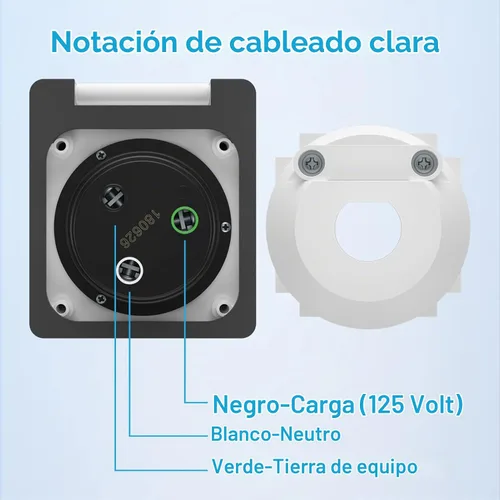 Vista 4 de Kohree Enchufe de Entrada RV de 30 Amperios con Bloqueo Giratorio, Enchufe de Entrada de Alimentación Externa NEMA L5-30P con 3 Pines y Tornillos