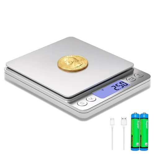 Vista 9 de SKEAP Báscula de monedas para pesar monedas, escala de gramo de alta precisión de 2.2 lbs/0.00 oz para coleccionistas de monedas, oro y joyas