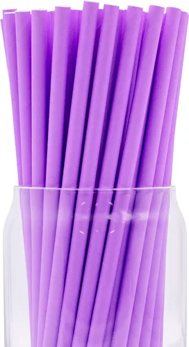 Vista 40 de Paquete de 150 pajitas de papel biodegradables de 4 capas de cheurón rosa bebé (compostables, no tóxicas, sin BPA)
