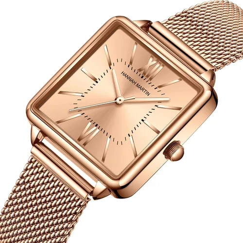Vista 2 de Reloj de pulsera vintage para mujer, estilo cuadrado, estilo vintage, para mujer