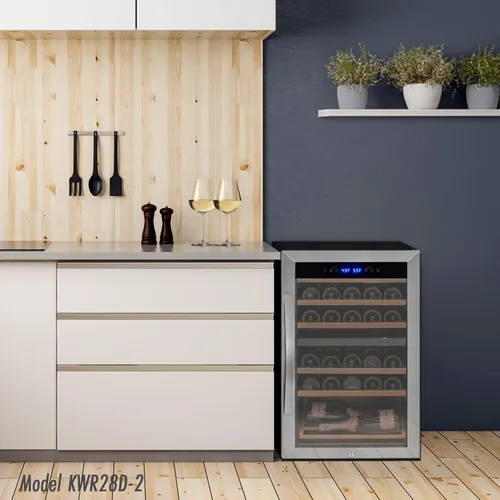 Vista 8 de Allavino KWR28D-2SR Refrigerador de vino, 28 botellas, acero inoxidable
