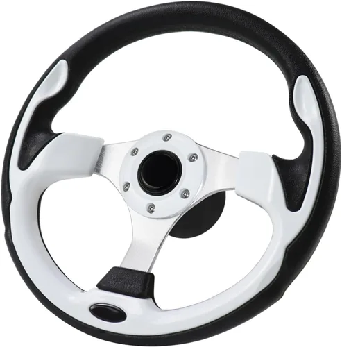 Vista 8 de Adaptador de volante marino de eje de 12.5 pulgadas, 3/4 pulgadas, volante de fibra de carbono antideslizante para barcos, yates, botes pontón, Negro