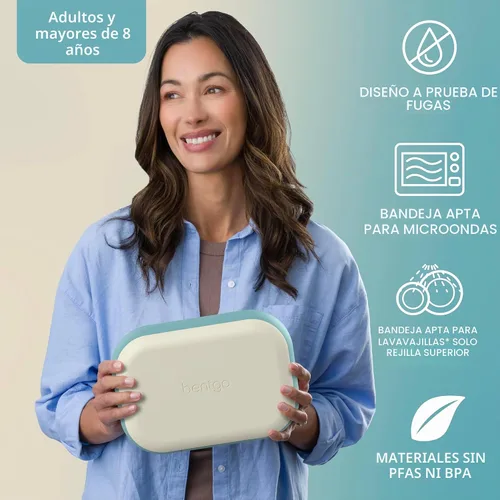 Vista 3 de Bentgo Chill Max - Lonchera XL a prueba de fugas - Paquete de hielo incluido mantiene la comida fría; capacidad de 5 tazas para adultos y mayores