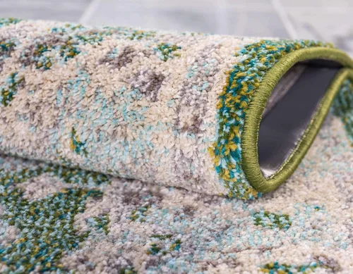 Vista 6 de Unique Loom Penrose Collection - Alfombra de área - Krystle (2' 2" x 3' 1" rectangular, verde/beige)
