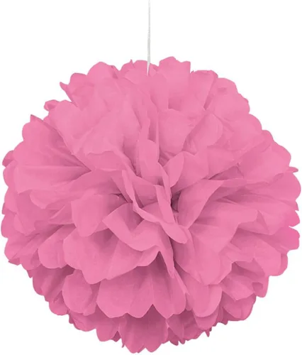 Vista 8 de Pompón de papel de seda color negro, de 16 pulgadas., talla única , Negro