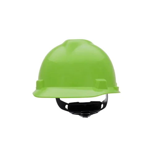 Vista 11 de MSA 495851 V-Gard - Casco de seguridad, con suspensión de trinquete Fas-Trac III, carcasa de polietileno, protección anti-impacto superior, correas