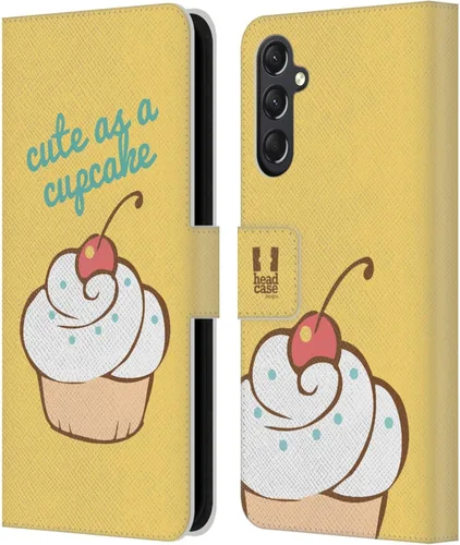 Vista 93 de Head Case Designs Assortment Cupcakes Happiness Leather Wallet Case Compatible with Samsung Galaxy A07 4G Surtido
