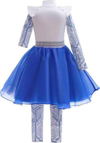 Vista 2 de JOURPEO Girls Cheerleader Costumes Toddler Cheerleading Dress up for Halloween Party Kids Cosplay Dress