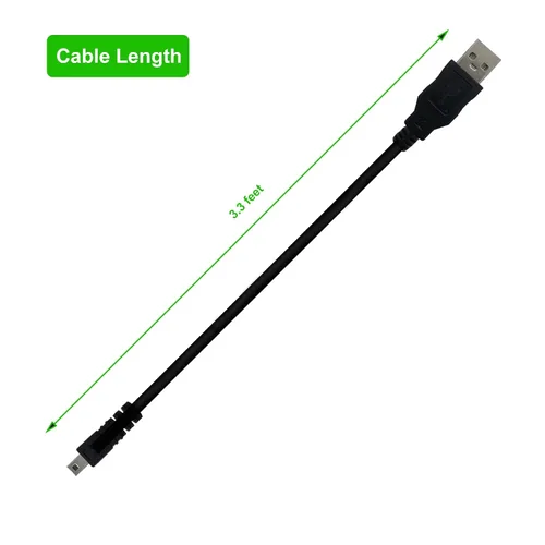 Vista 3 de Cable USB UC-E6, cargador de repuesto para Nikon Coolpix L830 S3300, cámara Fujifilm, (Mini 8P, 3.3 pies)