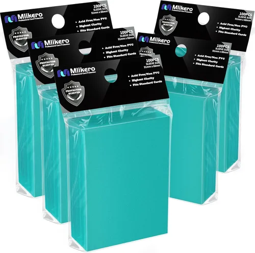 Vista 20 de Mlikero 1200 fundas para tarjetas, fundas para tarjetas mágicas mate, suaves y resistentes al desgarro, aptas para MTG, TCG, CCG (12 colores)