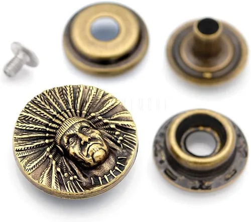 Vista 11 de CRAFTMEMORE 2 juegos de moneda de dólar de águila de 1 pulgada, cierres a presión para anillo, botón a presión, billetera con cierre decorativo