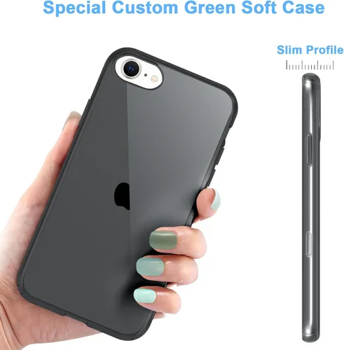 Vista 3 de JJGoo Funda compatible con iPhone SE 2022/2020, compatible con iPhone 7 8, transparente, suave, transparente, a prueba de golpes, delgada, delgada