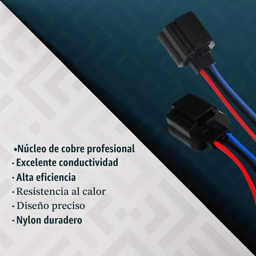 Vista 3 de 9008 H13 hembra enchufe adaptador de arnés de cable conector para faros H13LL lámparas bombillas (2 unids/paquete)