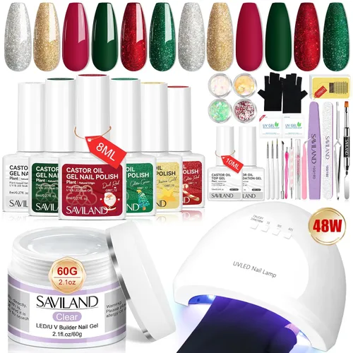 Vista 9 de SAVILAND Esmalte de uñas de gel francés: 1 unidad de 0.3 fl oz de esmalte de gel blanco Easy French Smile Line en 5s Herramienta de uñas de punta