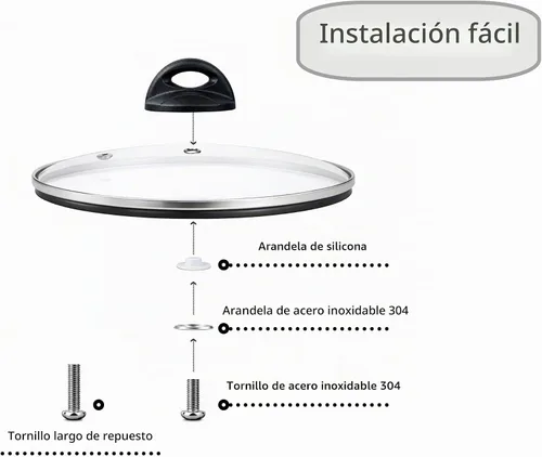 Vista 2 de Paquete de 2 pomos de repuesto para tapa de olla, mango universal de baquelita compatible con Rival Crockpot, olla de cocción lenta, horno holandés