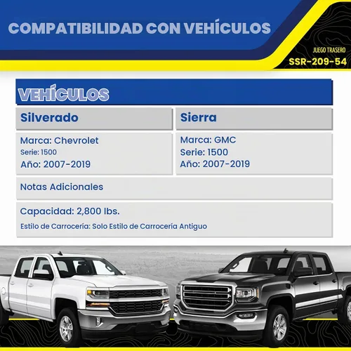 Vista 2 de SuperSprings SSR-209-54 Kit de muelles traseros