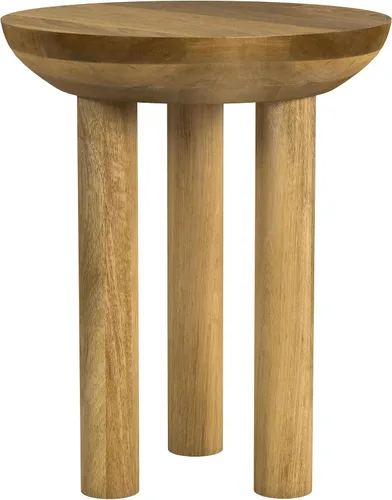 Vista 8 de Spatial Order Mesa redonda de madera de mango negro/lateral