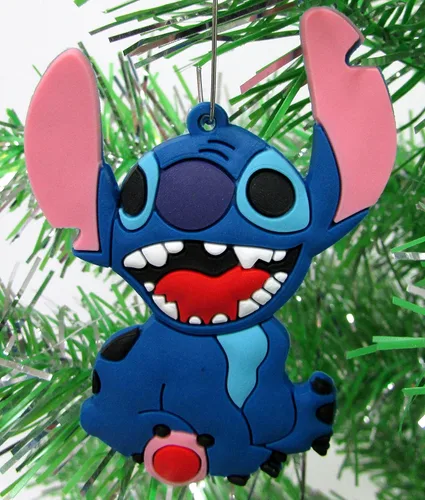 Vista 6 de Stitch - Juego de adornos navideños (diseño único inastillable)