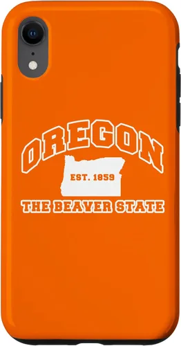 Vista 24 de iPhone 16 Oregon Souvenir Vacation Est 1859 The Beaver State Adults Case
