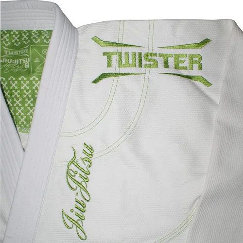 Vista 5 de Twister Jiu Jitsu Gi brasileño para mujer, tela preencogida de alta calidad BJJ Gi Viene con cinturón blanco gratis