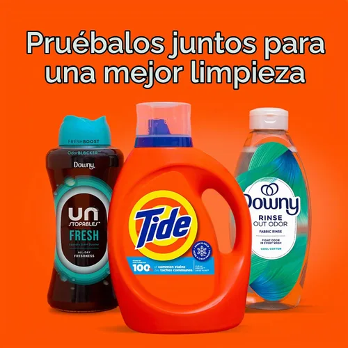 Vista 11 de Tide Detergente líquido para ropa, aroma Clean Breeze, 48 cargas, 60 onzas líquidas, funciona en el 100% de las manchas comunes