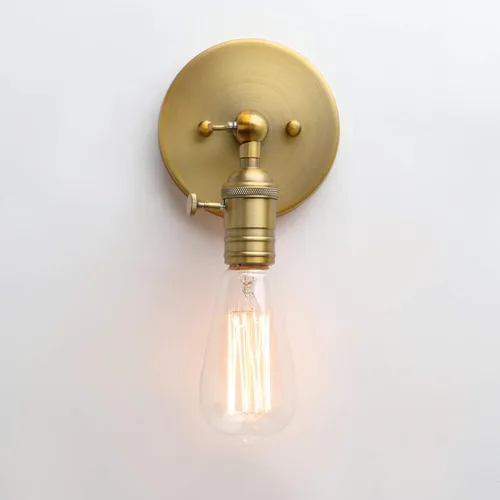 Vista 4 de Permo Vintage lámpara estilo candelabro de metal industrial para montar en pared, 60.00watts