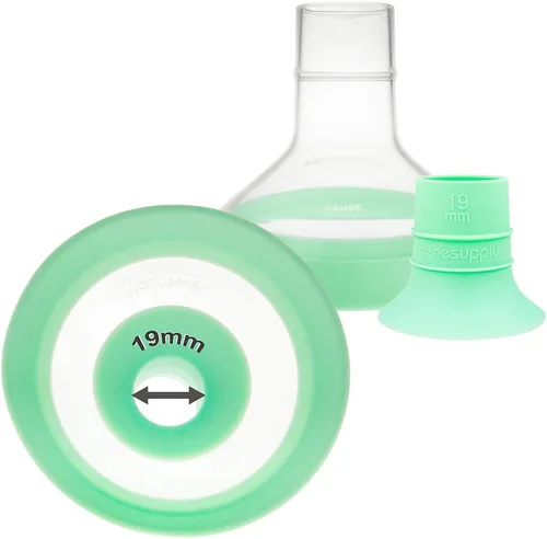 Vista 19 de Nenesupply Insertos de 0.591 in y bridas flexibles de 0.945 in compatibles con extractor de leche Lansinoh de repuesto para bridas Lansinoh de 0.591