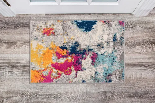 Vista 6 de Rugshop - Alfombra moderna y abstracta de la colección Sky, 2 x 3 pies, multicolor